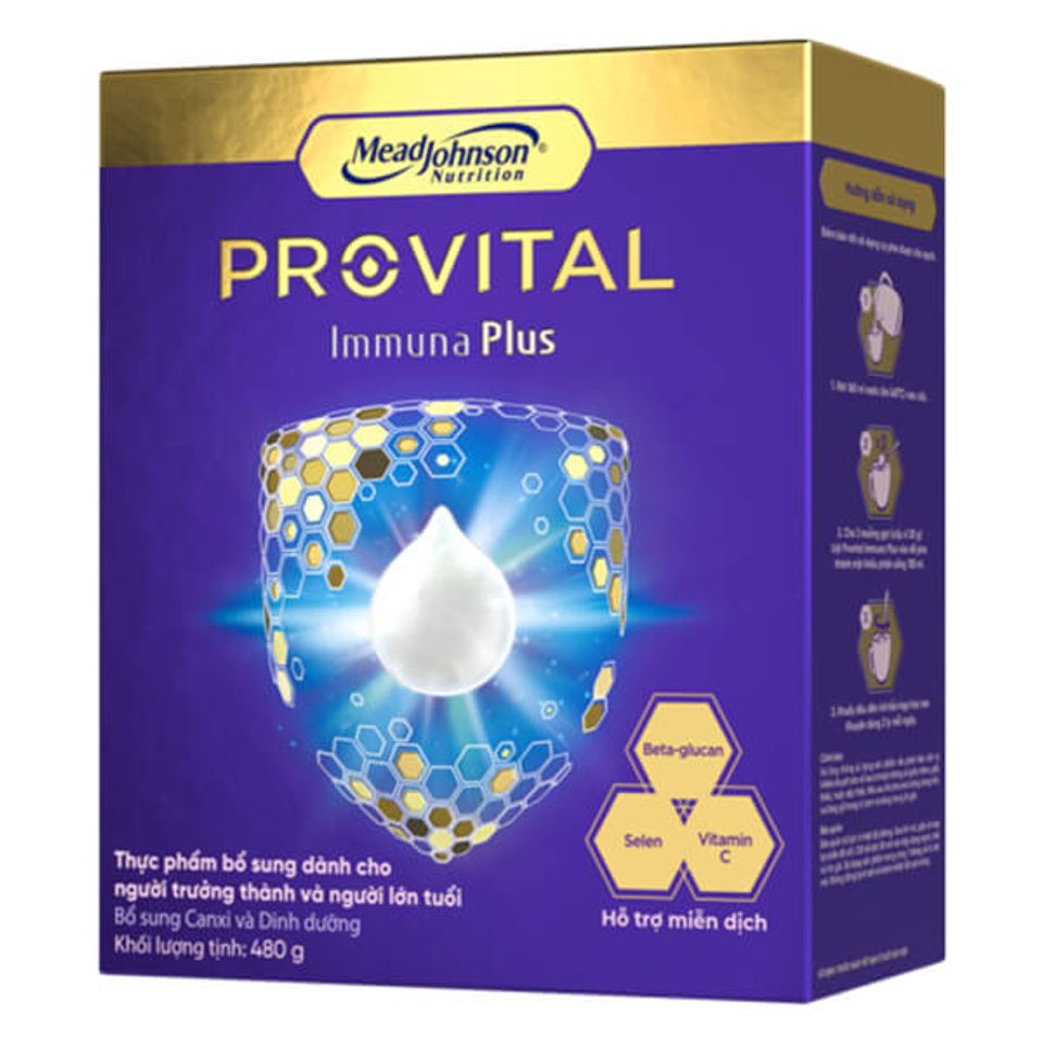 Sữa bột Provital Immuna Plus (H/480g) - Bổ Sung Dinh Dưỡng và Canxi 1